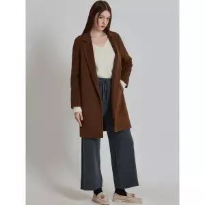 패플단독 르오트 LeOT 캐시미어 앙고라 루즈핏 미디 울코트-사이즈 5588까지1190706