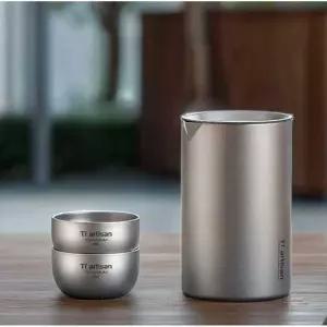 캠핑 사케잔 티타늄 감성템 술잔세트 정종 찻잔 야외용