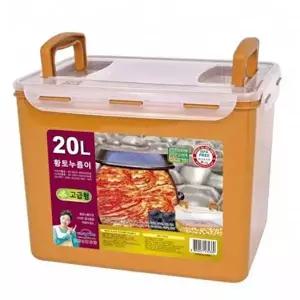 황토 밀폐용기 김치통 냉장고 정리 용기 반찬통 20L-WD1A629