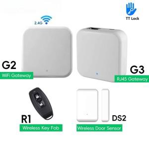 TTLOCK G2 스마트 도어락용 Wifi 게이트웨이 블루투스 폰 원격 제어 잠금 해제 블루투스-와이파이 변환기