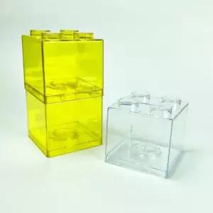 사각 미니 큐브 투명 저금통 구디백 어린이 선물