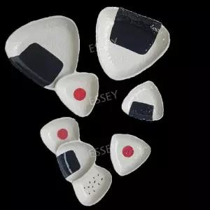 미니 플레이트 나눔접시 2칸 주먹밥 앞접시 도자기 3칸