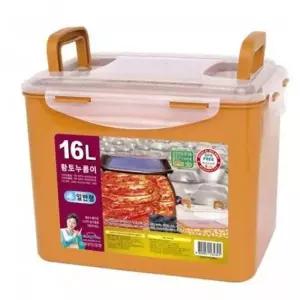 황토 밀폐용기 김치통 냉장고 정리 용기 반찬통 16L-WD1A62A