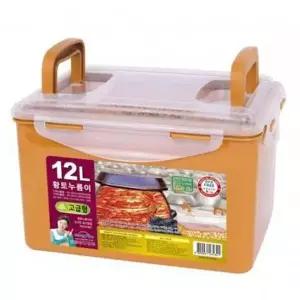 황토 밀폐용기 김치통 냉장고 정리 용기 반찬통 12L-WD1A62C