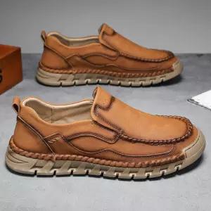 남사친 캐주얼 토오픈 봄가을 하이탑 리얼 슈즈 워킹화 가죽 수제화 빅사이즈 원픽3