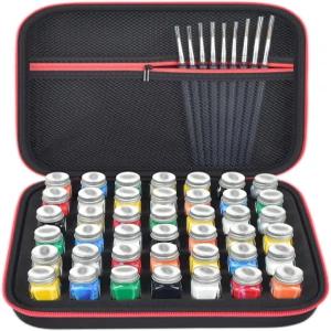 테스터 페인트 세트용 ALKO 모델 보관 케이스 정리함 운반 가방 9개의 세밀한 미니어처 브러시 에나멜 용기