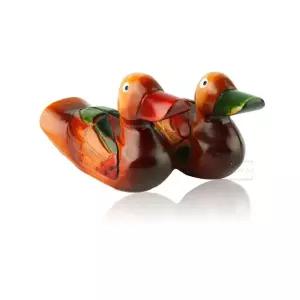 장식인형 전통원앙소품 중사이즈 목각조각인형