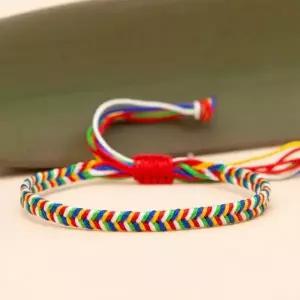 오색실 염주 팔찌 불교 행운 소원 끈 팔찌 금강저