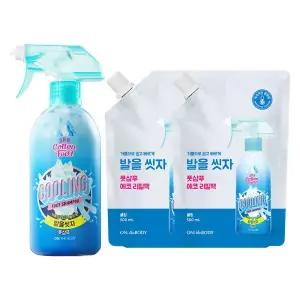 온더바디 코튼풋 발을씻자 풋샴푸 쿨링 510ml+쿨링 리필 500ml 2개