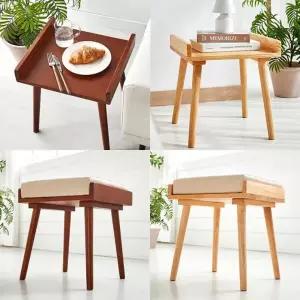 사각 원목스툴 화장대 협탑 원목 카페 라운지 다양한공간 트레이 화분받침