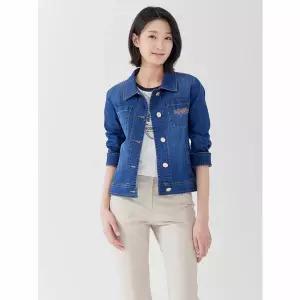 [하프클럽/지센]여성 스탠카라 데님자켓 LCJKP322_BL