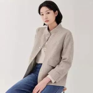 [하프클럽/지센]여성 울 혼방 숏 자켓 LFJKP101_BE