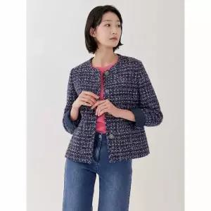 [하프클럽/지센]여성 멀티 트위드 자켓 LFJKP291_NA