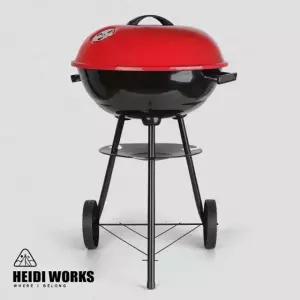 17인치 훈제 바베큐 그릴 숯불 직화 뚜껑 화로 야외 불판
