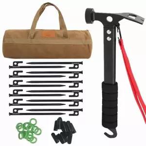 자캠 마대 해머 30cm 14개 텐트 캠핑 팩가방 세트