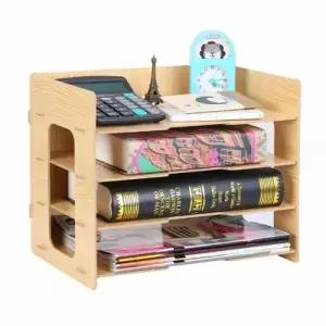 ( )다용도 책 정리함 내추럴 칸막이 정리함 조립식 수납 선반