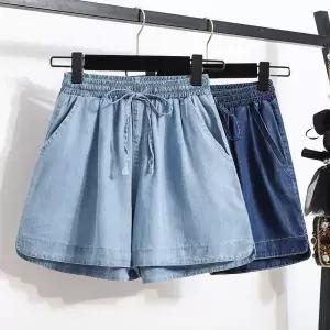 여름 청바지 하이웨스트 얇은 여자청반바지 쿨링 슬림핏 루즈핏 일자 빅사이즈 반바지 핫팬츠 원템1