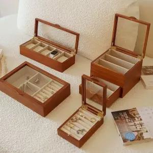 악세사리 수납함 우드 칸막이 모던 미니 보석 수납박스