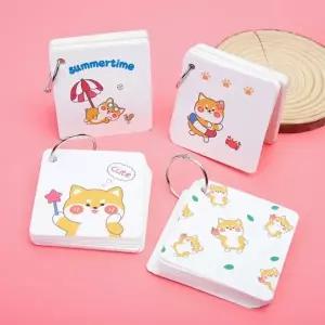 (옵션 디자인랜덤발송)귀여운 강아지 단어장 영어단어장 미니노트 암기카드 미니카드