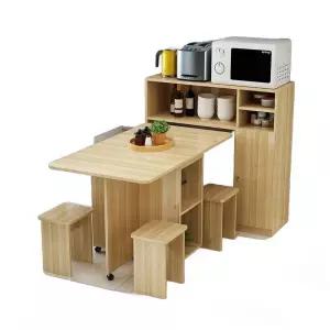 접이식 수납장 주방 밥솥 식탁렌지대 전자렌지수납장 선반 거치대 밥통