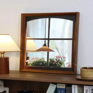 창문 거울 프렌치 엔틱 빈티치 인테리어 원목 우드 카페