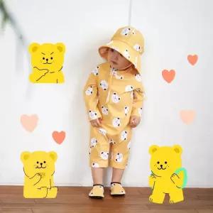 여아수영복 유아 아동수영복 베어옐로우 여아래쉬가드 남아 남아래쉬가드 유아래쉬가드