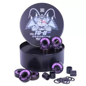 BRAVORD TG11PRO 스케이트보드 베어링 와셔 및 스페이서가 있는 블랙 세라믹 볼 베어링(8팩)