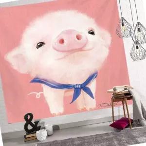 핑크 베이브 패브릭 포스터 가림막 커튼 감성 벽장식 장식천