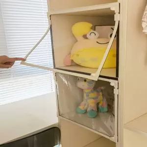 투명 책장가리개 수납장문달기 자석 책장 선반 가림막 커튼 덮개