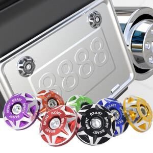 1Pc 바이크 오토바이 라이센스 플레이트 나사 커버 셸 CNC 6MM 구멍 스쿠터 액세서리 전기 부품