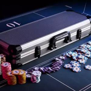 포커 칩 코인 케이스 고급 게임칩 마작 인디언 세트 텍사스