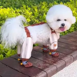 강아지 장화 발토시 양말 레인부츠 외출용 야외 산책용