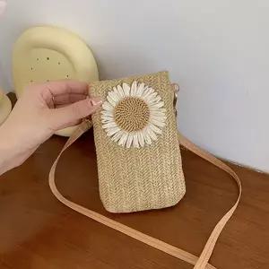 ( )휴대폰 라탄 여행 가방 크로스 여름 백 미니 핸드폰 여행용크로스