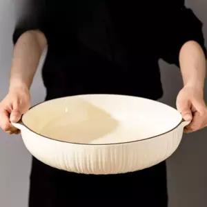 손님접대 플레이팅접시 대형 도자기 그릇 찜그릇 갈비찜