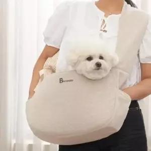 [반려] 레드퍼피 강아지슬링백 엘리아 슬링백 (베이지) 애견 반려견 펫 소형견슬링백