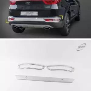 [CAR] 리어 범퍼 몰딩 크롬 장식 뒷면 커버 가드