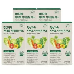 정성가득 파이토 식이섬유 맥스 타블렛 차전자피 식이섬유 500mg x 120정 5개