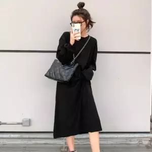 쉬폰원피스 무지 편한 루즈핏 골지 데일리 여성 긴팔원피스