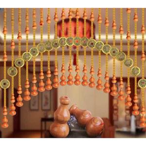 구슬커튼 집 문발 복숭아 커튼 파티션 문 나무 조롱박