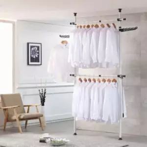 [생활] 2단 폴 행거 38mm 의류매장행거 기둥옷걸이