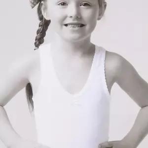 트라이 면100프로 백색무지 여아동런닝 여자아이 속옷