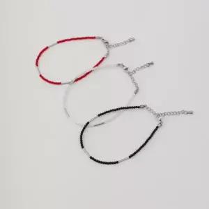 |KMA859A|여성용 써지컬스틸 레이어드 컬러 비즈 슬림 팔찌