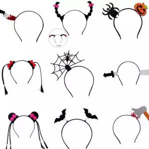 파티 헤어밴드 코스프레 호러 귀신 할로윈 머리띠 마녀 코스튬 어린이 유아 분장 용품 소품 호박 장식 성인