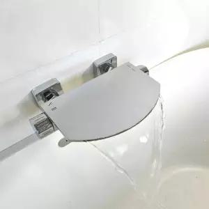 폭포 수전 구리 욕조 수도꼭지 벽걸이 메트그레이