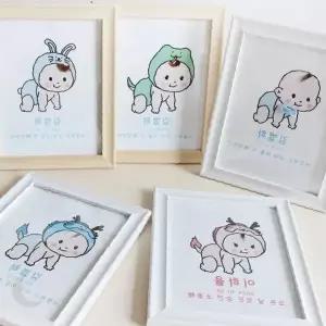 아기 배냇머리 보관 액자 세트 신생아 태모 보관 카드 백일 기념 출산 축하 선물