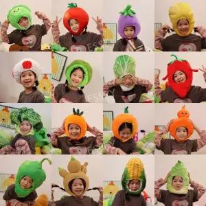 배추모자 할로윈 야채 모자 파티용품 공연소품 모양