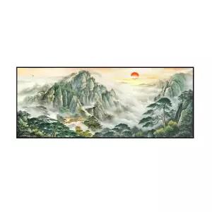 대형 동양화 그림 돈 들어오는 버는 우아한 액자 캔버스 인테리어 산수화 사무실 거실 산수화