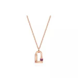 럭키엘 탄생석 7월 루비 실버핑크 목걸이 TNSSVP13950S-7