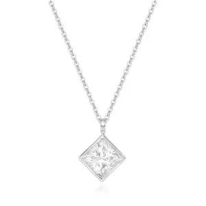 스퀘어 큐브 화이트 실버 목걸이  STNSSVW07014M