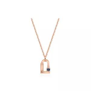 럭키엘 탄생석 9월 사파이어 실버핑크 목걸이 TNSSVP13950S-9